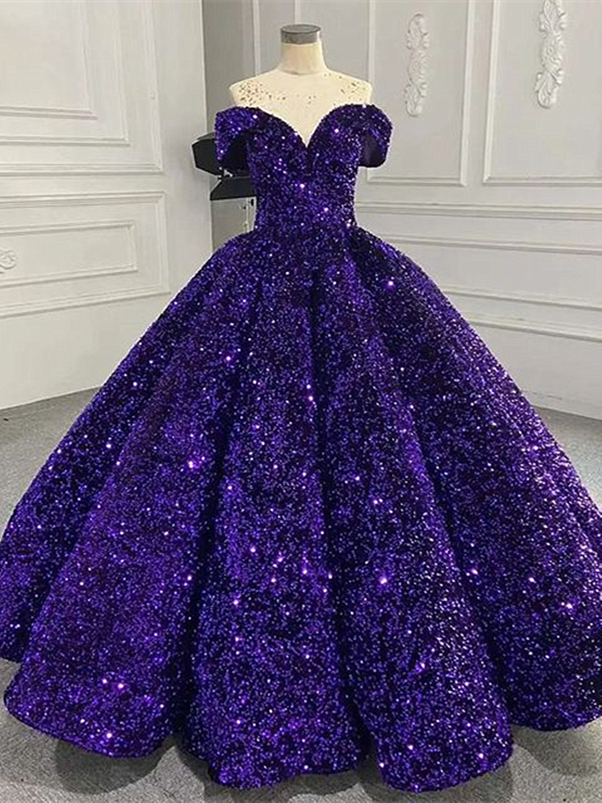Shiny Off the Shoulder Burgundy Purple Long Prom Dresses, Wine Red Purple Formal Evening Dresses