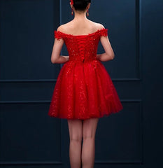 Short Burgundy Prom Dresses Sequin Lace
