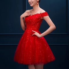 Short Burgundy Prom Dresses Sequin Lace