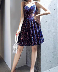 Sparkle Ombre Sequin Sweetheart Homecoming Dresses