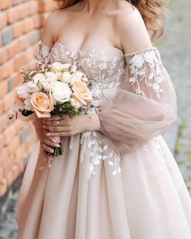 Short Tulle Cottagecore Homecoming Dresses Corset Removable Sleeves