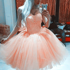 Short Tulle Lace Beaded Sweetheart Prom Homecoming Dresses