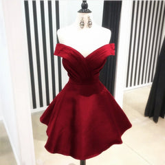 Short V Neck Off The Shoulder Homecoming Dresses