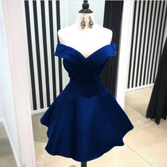 Short V Neck Off The Shoulder Homecoming Dresses