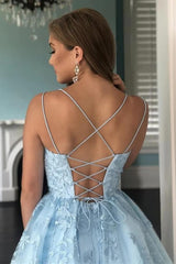 Short Dama Dress Light Blue Lace Homecoming Dresses Mini Prom Dress A Line