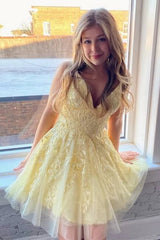 Short Pink Yellow Purple Lace Prom Dresses, Short Pink Yellow Purple Lace Graduation Homecoming Dresses