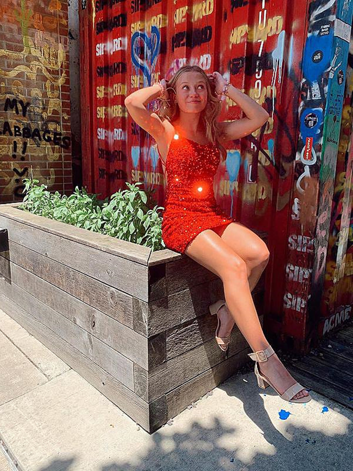 Short Red Backless Prom Dresses, Open Back Short Red Formal Homecoming Dresses