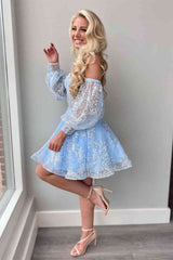 Short Sleeves Short Blue Black Champagne Red Lace Prom Dresses, Short Sleeves Short Lace Formal Homecoming Dresses
