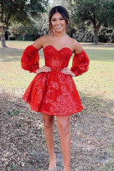 Short Sleeves Short Blue Black Champagne Red Lace Prom Dresses, Short Sleeves Short Lace Formal Homecoming Dresses