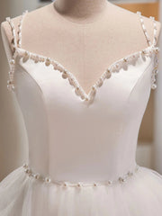 Short White Tulle Prom Dresses, Short White Tulle Homecoming Graduation Dresses
