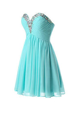 Short Chiffon Homecoming Dresses Sweetheart Mini Women TR005