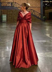 A-line/Princess V-neck mother of the bride dress Floor Length Sexy