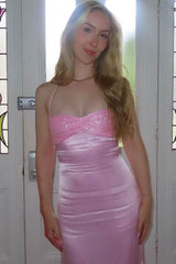 Chic Halter Sweetheart with Sequins Satin Long Prom Party Formal Dress