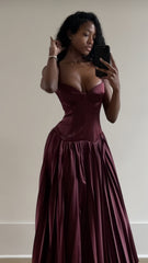 Spaghetti Straps A-Line Evening Party Dress,AST1695