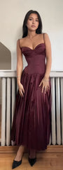 Spaghetti Straps A-Line Evening Party Dress,AST1695