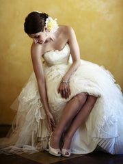 Spaghetti Straps Ivory Lace Wedding Dresses, Ivory Lace Formal Prom Dresses