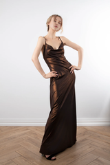 Sparkle Sleeveless Mermaid Backless Spaghetti Straps Bridesmaid Dress With Floor Length