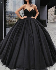 Strapless Bodice Corset Black Organza Ball Gowns Wedding Dresses