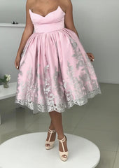 Strapless Bodice Corset Satin With Lace Homecoming Dresses