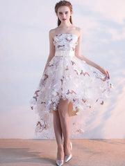 Strapless High Low Prom Dresses, High Low Formal Graduation Homecoming Dresses