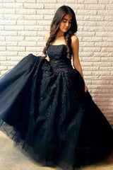 Black Prom Dress 2022, Evening Dress, Dance Dresses, Graduation School Party Gown