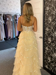 Straps Black Pink Champagne Layered Tulle Lace Prom Dresses, Black Pink Champagne Layered Lace Formal Evening Dresses