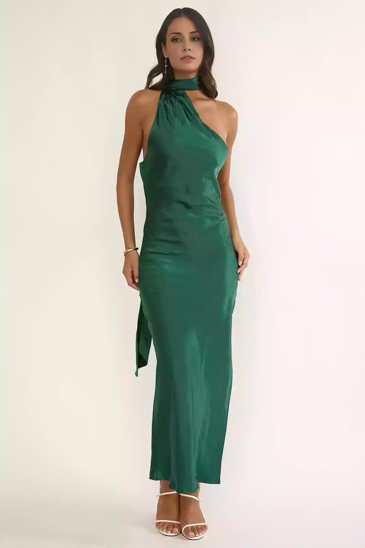 Stunning Partial Lining Asymmetric Collar Side Split Side Zipper Prom Dresses