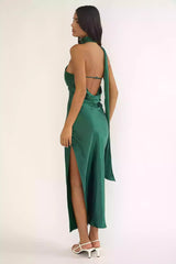 Stunning Partial Lining Asymmetric Collar Side Split Side Zipper Prom Dresses