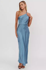 Stunning unlined shoulder strap with adjustable back panel and side zipper Prom Dresses