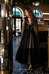Sweetheart Sleeveless Lace Pleating Tulle Ankle Length Fashion Prom Dresses, CP1083