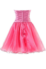 Sweetheart Knee Length Pink Homecoming Dress Lace Cocktail Dress TR0015