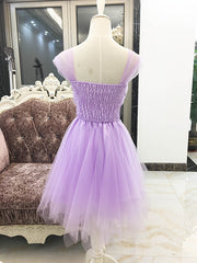 Lovely Tulle Short Party Dresses, Cute Mini Dresses, Tulle Short Women Dresses for Sale