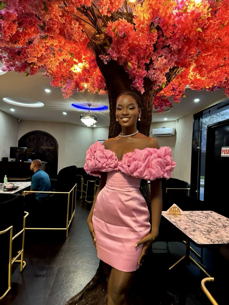 Off Shoulder Pink Bodycon Mini Prom Dress Evening Dress HZ1024