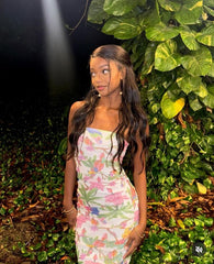 Elegant Strapless Printed Bodycon Mermaid Prom Dress Evening Dress HZ1024