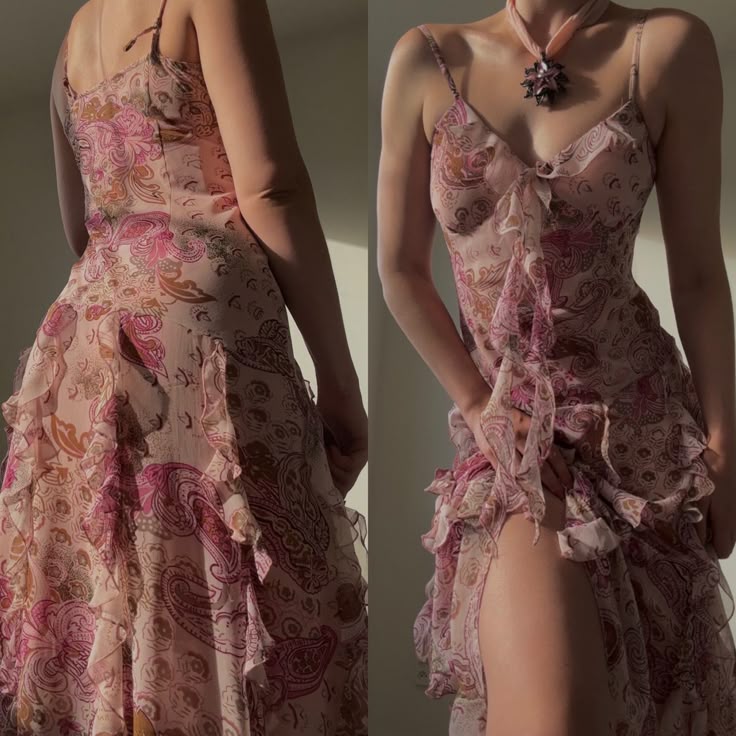 Vintage Strapless V-Neck Printed Chiffon Sleeveless A-Line Prom Dress Evening Dress HZ1024