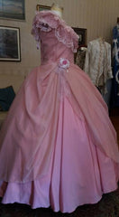 Vintage French Palace Lace A-line Long Prom Dress Evening Dress HZ1024