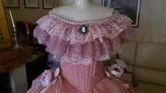 Vintage French Palace Lace A-line Long Prom Dress Evening Dress HZ1024