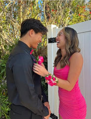 Pink Strapless Bodycon Short Party Dress Homecoming Dress HZ1024