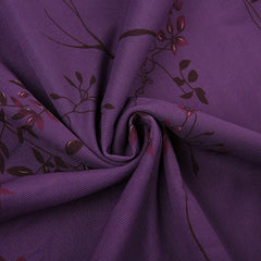 Vintage Purple Printed Strapless Ruffled Mesh Prom Dress Evening Dress HZ1024
