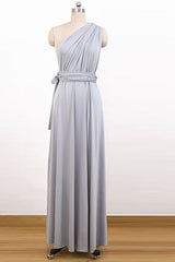 V-neck Chiffon Long Convertible Bridesmaids Dresses