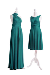 Sleeveless Halter Modest Chiffon Convertible Bridesmaids Dresses