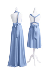 A-Line/Princess Floor-Length Sleeveless Bridesmaids Dress Holiday Dress