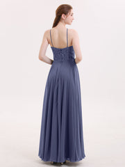 Lace and Chiffon Bridesmaid Dress-Stormy