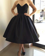 Tea Length Homecoming Dresses Satin V Neck