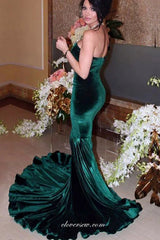 Teal Emerald Green Sweetheart Strapless Mermaid Evening Dresses, CP0685
