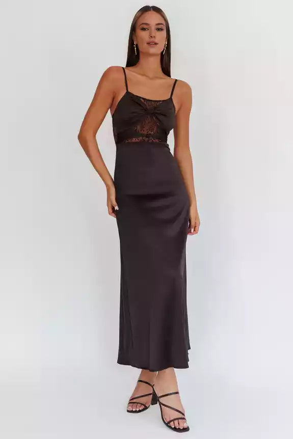 The eye-catching unlined twisted detail lace corset with adjustable shoulder straps and a zipper at the back Prom Dresses