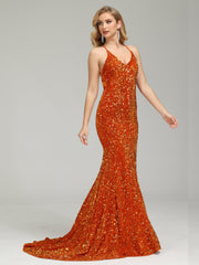 Joy Pretty Trumpt Sequin Prom Dress