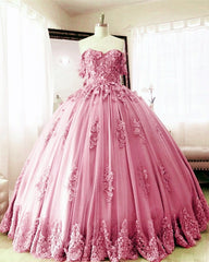 Tulle Appliques Quinceanera Dresses Ball Gown