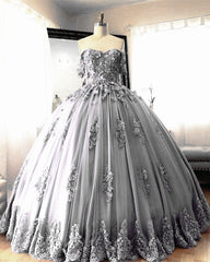 Tulle Appliques Quinceanera Dresses Ball Gown