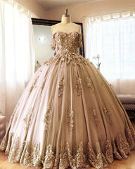 Tulle Appliques Quinceanera Dresses Ball Gown